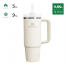 Термокружка STANLEY QUENCHER H2.0 0,88L () с трубочкой, кремовая 10-11912-081